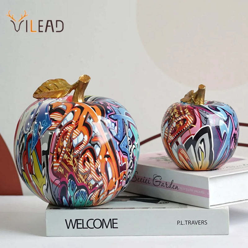 Afralia™ Apple Sculpture Resin Ornament Modern Pop Art Interior Decor Statue