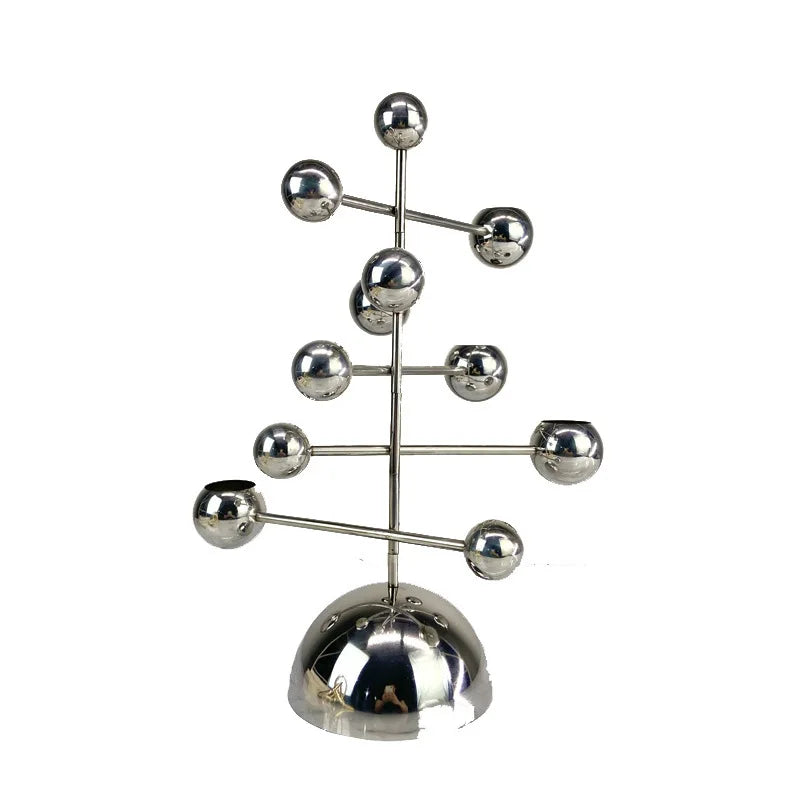 Afralia™ Geometric Rotate Candle Holder Black Candelabrum for Home Decor