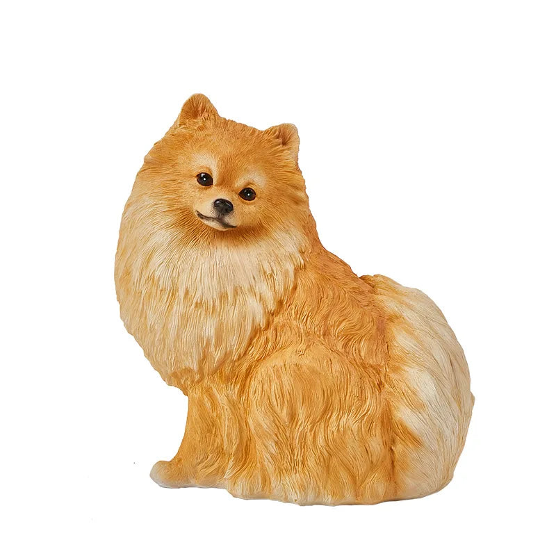 Afralia™ Pomeranian Resin Dog Sculpture for Home Decor