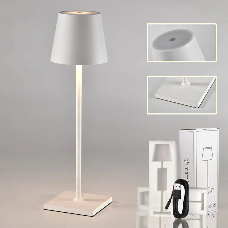 Afralia™ Cordless LED Mosaic Table Lamp with Wireless Charger and Touch Dimmer