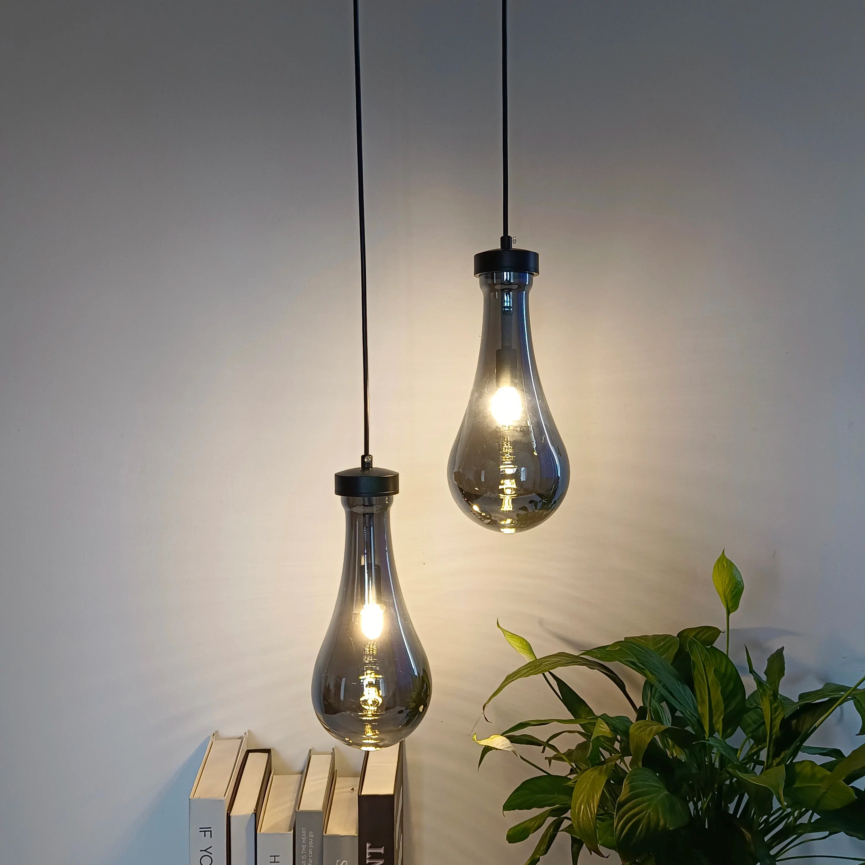 Afralia™ Water Drop Glass Pendant Light: Nordic Brass Finish for Dining Room, Bar, Bedroom Fixtures