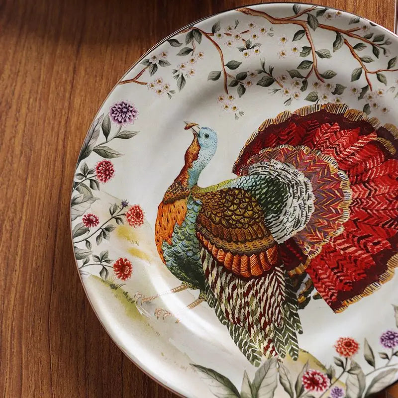 Afralia™ Ceramic Western Steak Fruit Dishes vintage country style for a touch of farmhouse charm.