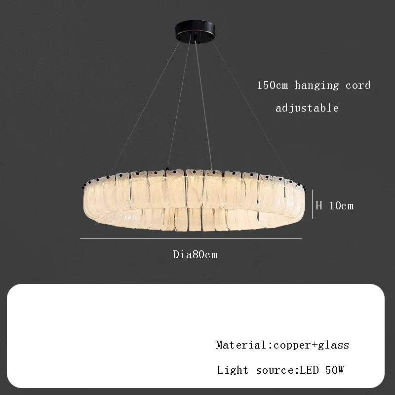 Afralia™ Cloudy Smokey Glass Pendant Lights with LED, Round Metal Ceiling Lamps for Luxe Home Decor