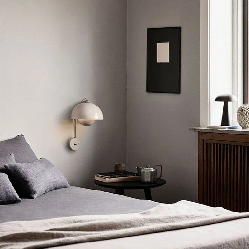 Afralia™ Luxury LED Mushroom Wall Light Fixture for Designer Home Decor