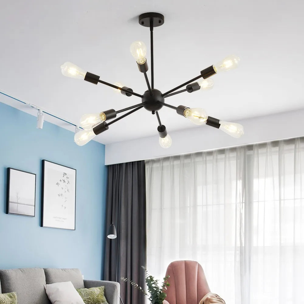 Afralia™ Nordic LED Brass Gold Chandeliers for Living Room & Stair Fixtures