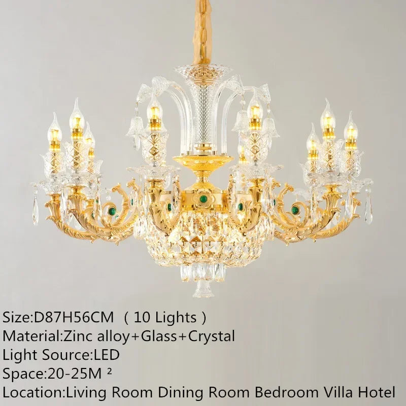 Afralia™ Crystal Pendent Chandelier for Luxury Living Spaces