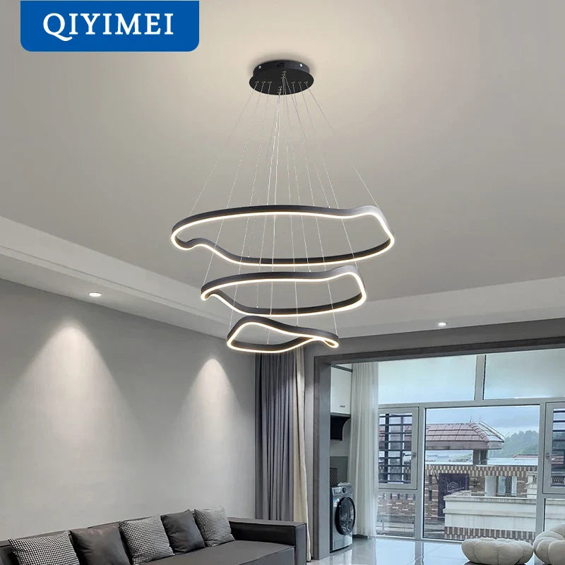 Afralia™ White Black Pendant Light: Modern Indoor Hanging Fixture for Dining Living Bedroom Décor