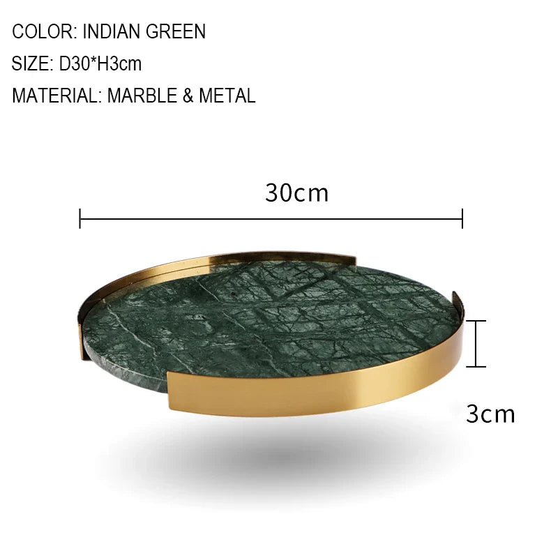 Afralia™ Marble Tray with Golden Metal Pallet for Bathroom Luxury Storage