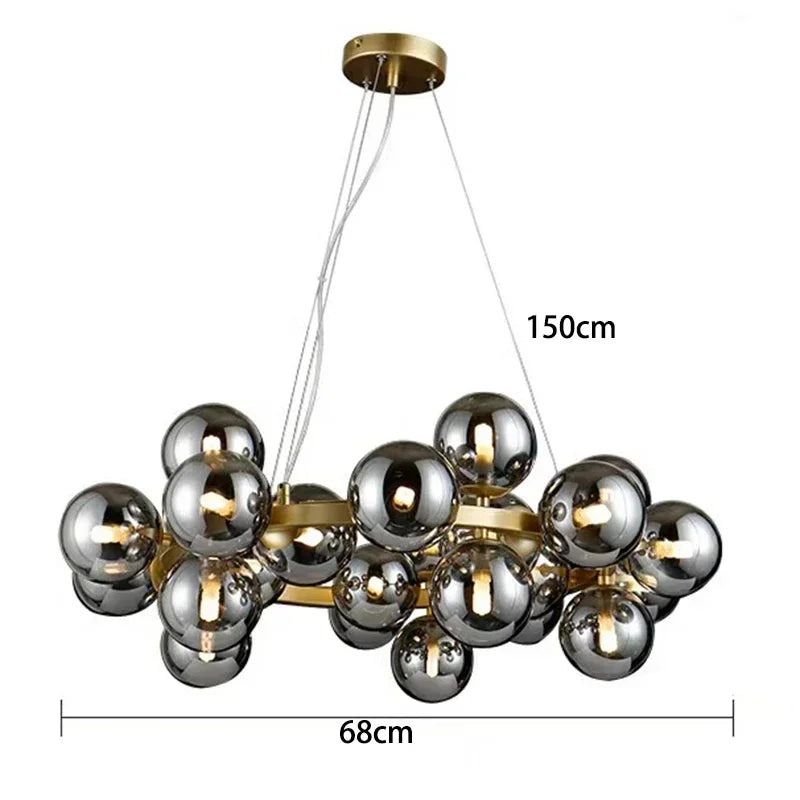 Afralia™ Glass Ball LED Pendant Lights for Home Decor and Luminaires