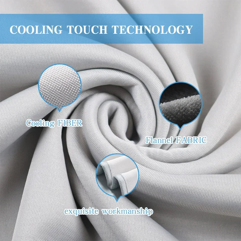 Afralia™ Flannel & Ice Fiber Cooling Blanket: Dual Purpose Thin Blanket