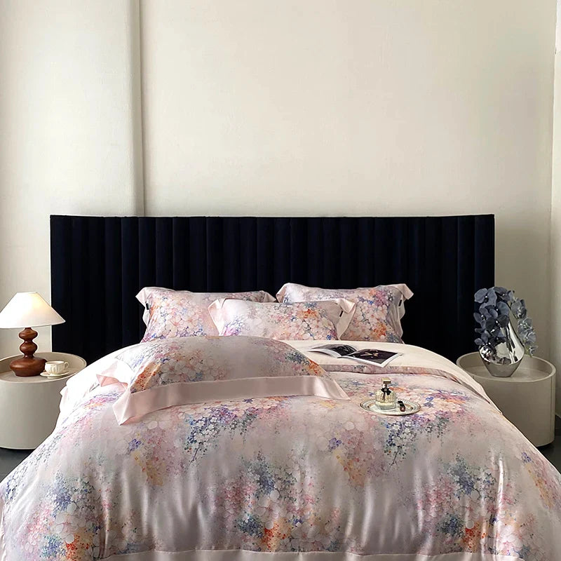Afralia™ Eucalyptus Fiber Flowers Print Bedding Set - Soft Silky Cool Feel