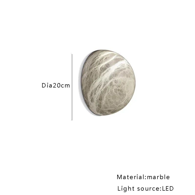 Afralia™ Marble Semicircle Wall Lamp Luxury Sconce Italian Design