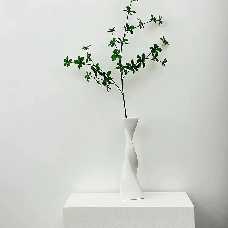 Afralia™ Torsion Ceramic Vase | Geometric Abstract Decor | Home Decoration Pieces