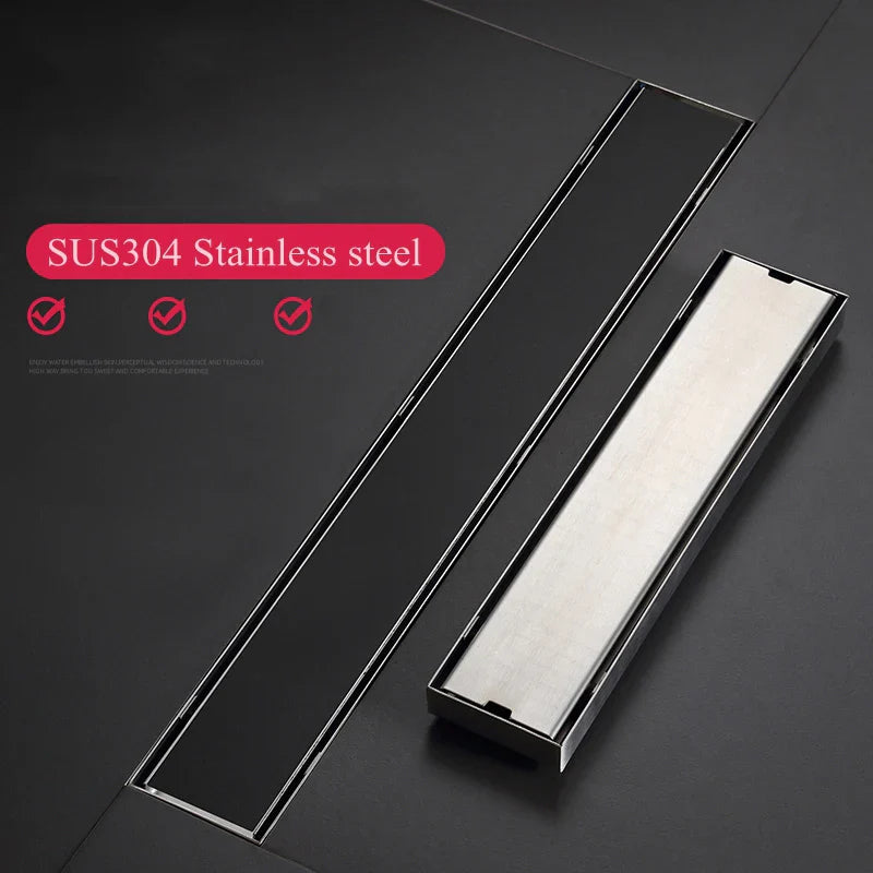 Afralia™ Stainless Steel Anti-odor Shower Tray Linear Floor Drain Cover