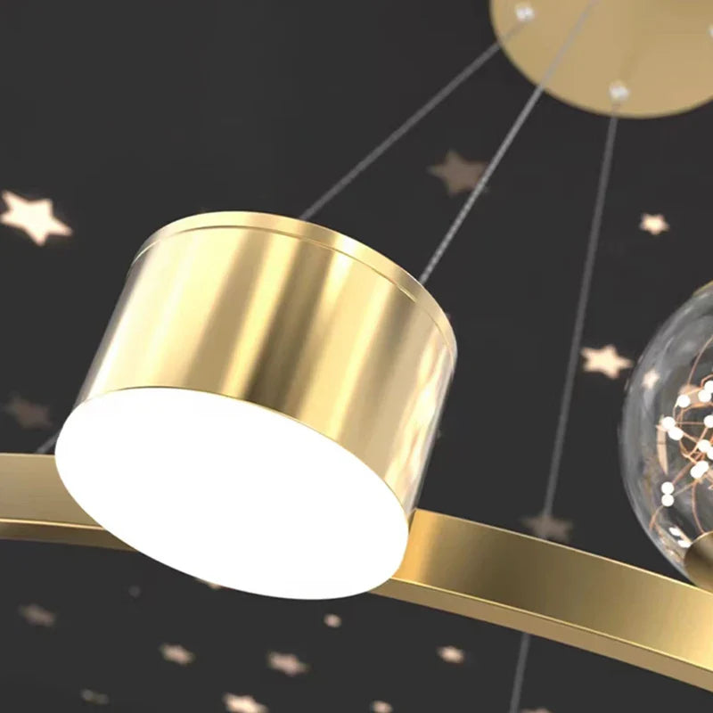 Afralia™ Modern Iron Glass LED Chandelier for Home Decor Lighting Fixtures