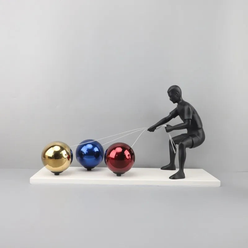Afralia™ Metal Abstract Balloon Ball Puller Room Decoration