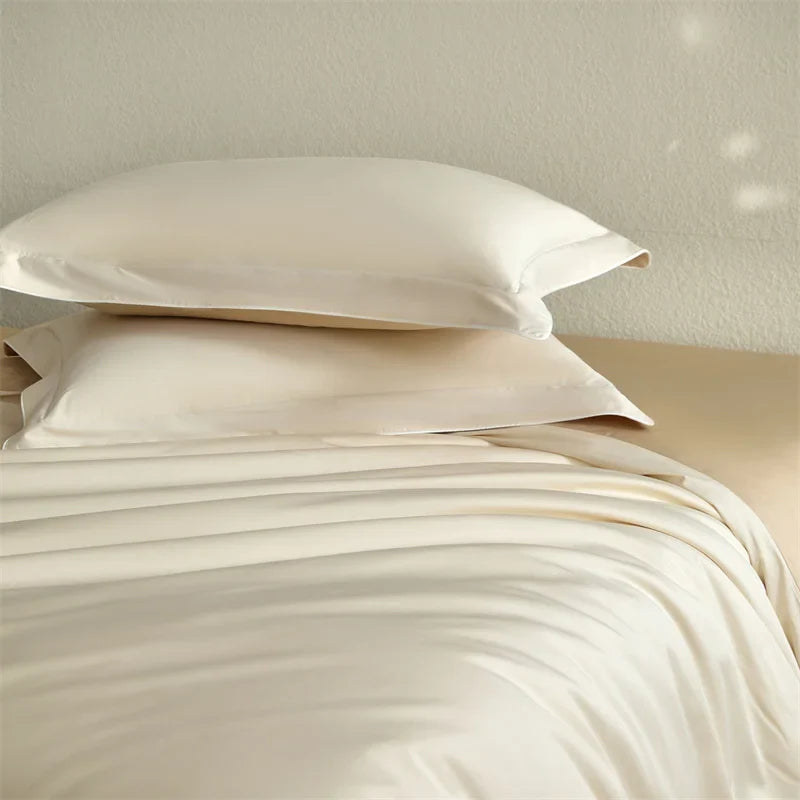 Afralia™ Luxury 600TC Egyptian Cotton Bedding Set: Duvet, Bed Sheet, Pillowcases - Queen King Size