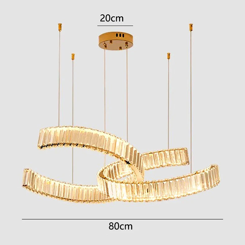 Afralia™ Crystal Chandelier: Modern Home & Dining Room Pendant Light, Interior Lighting