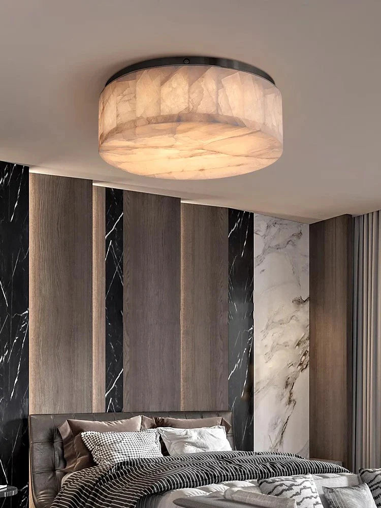 Afralia™ Spanish Mica Ceiling Light for Elegant Dining Room Decor