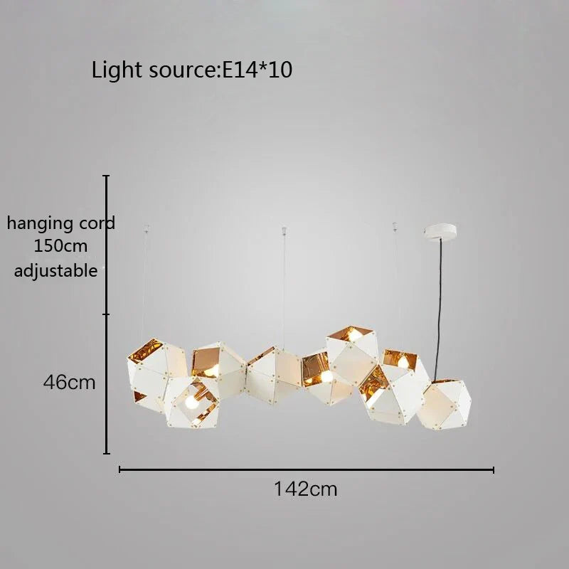 Afralia™ Cube LED Pendant Light: Art Deco Hanging Lamp for All-Match Style