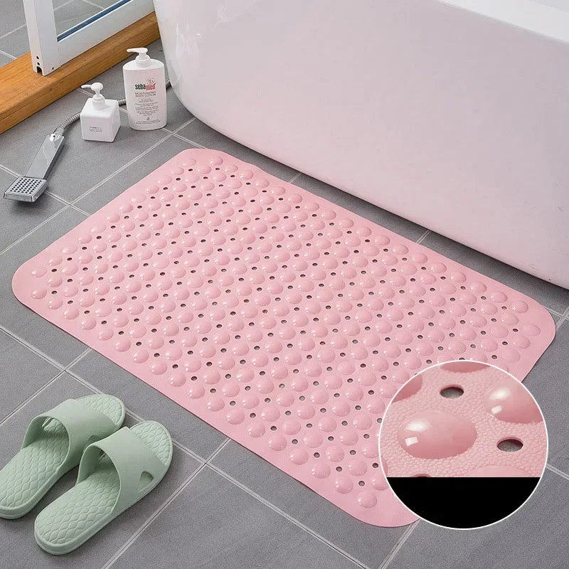 Afralia™ Non-Slip Bathtub Mat with Drain Hole and Suction Cups