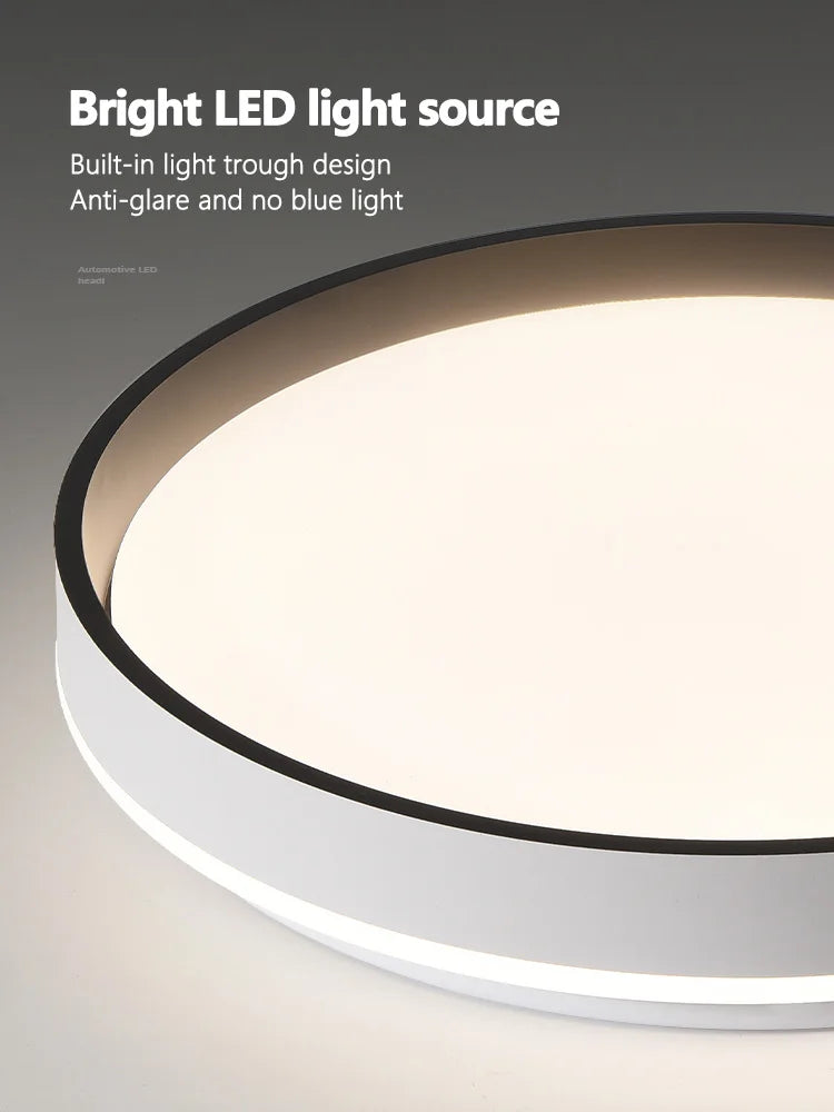 Afralia™ LED Ceiling Lamp: Simple Modern Round Study Bedroom Balcony Light