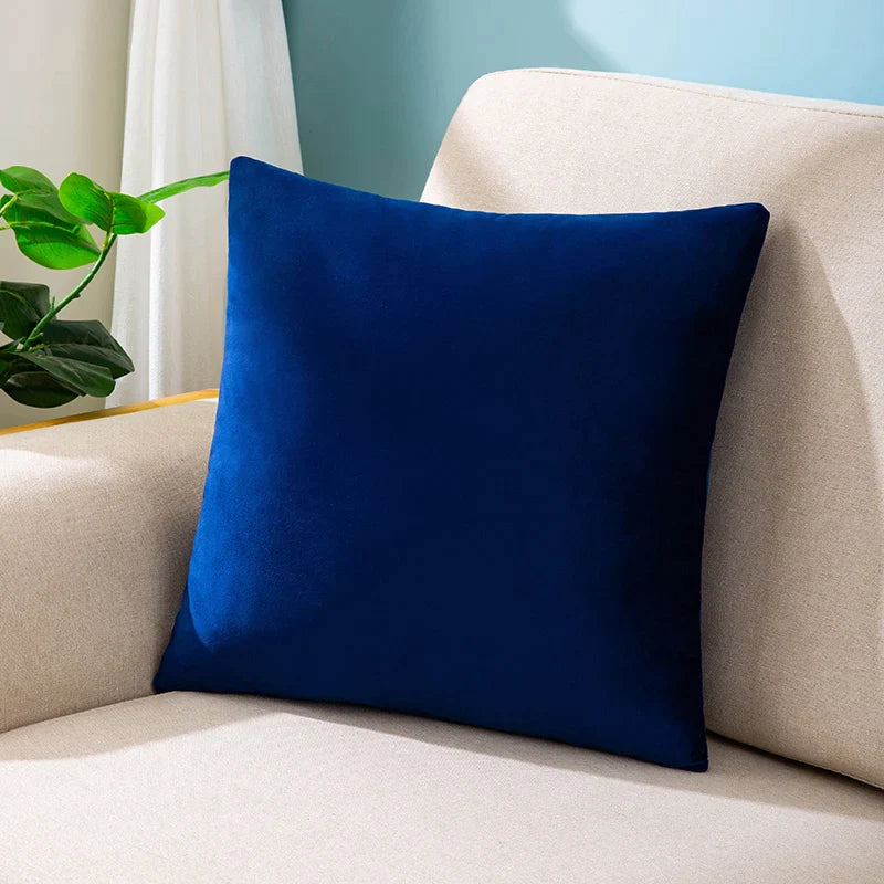 Afralia™ Velvet Cushion Cover 45x45cm - Home Decor Solid Color Pillowcase