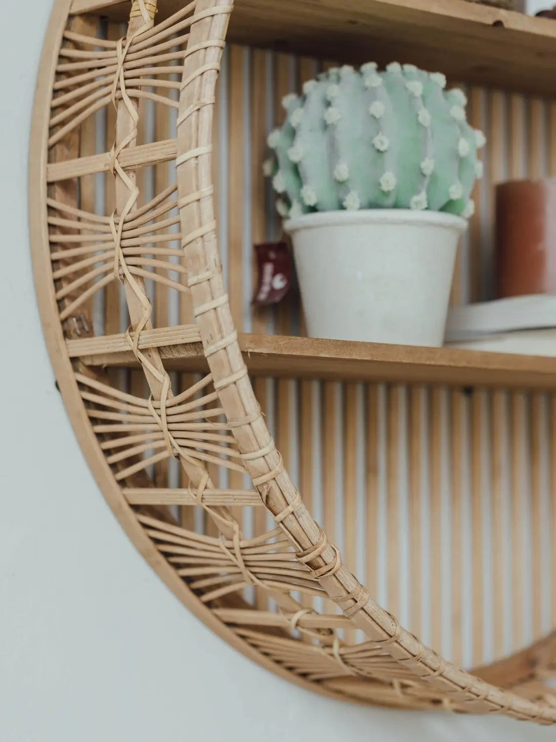 Afralia™ Wooden Wall Storage Rack Display Shelf Home Decor Organizer
