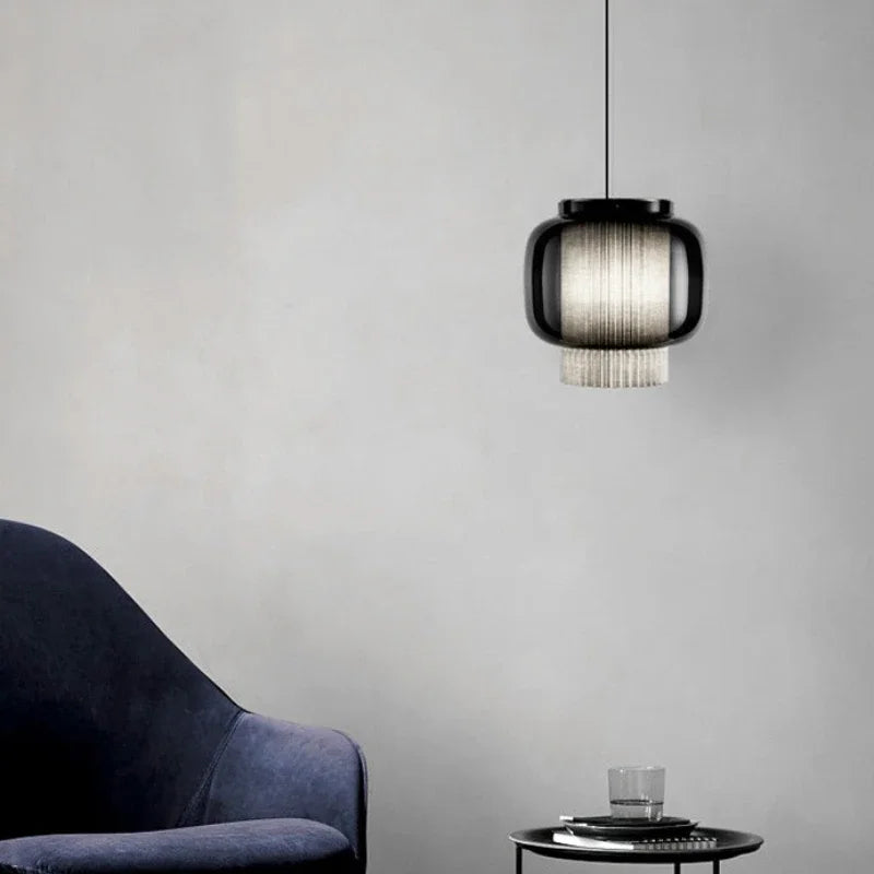 Afralia™ Nordic Glass LED Pendant Chandelier for Home Dining and Kitchen Bar