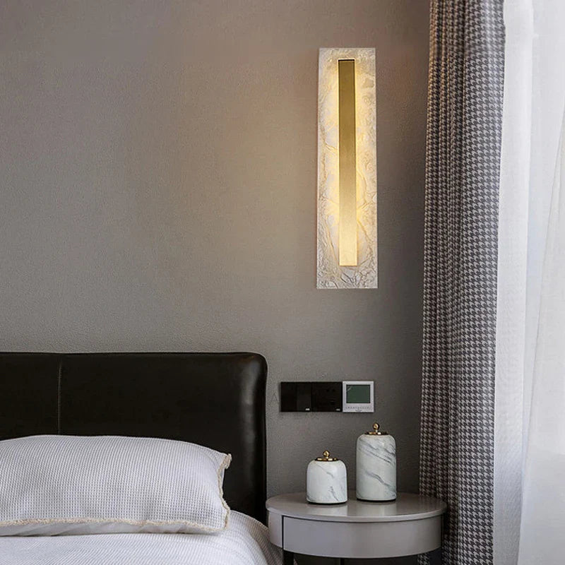 Afralia™ Marble Wall Lamp Minimalist Luxury Bedroom Bedside Sconce