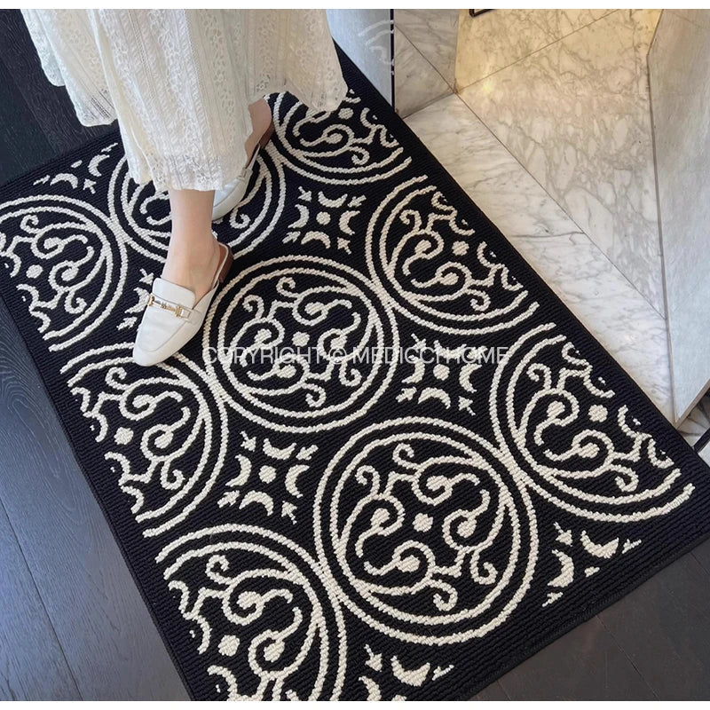 Afralia™ Moroccan Trellis Geometry Area Rug Woven Luxury Carpet Doormat Bathroom Mat Chic Home Deco