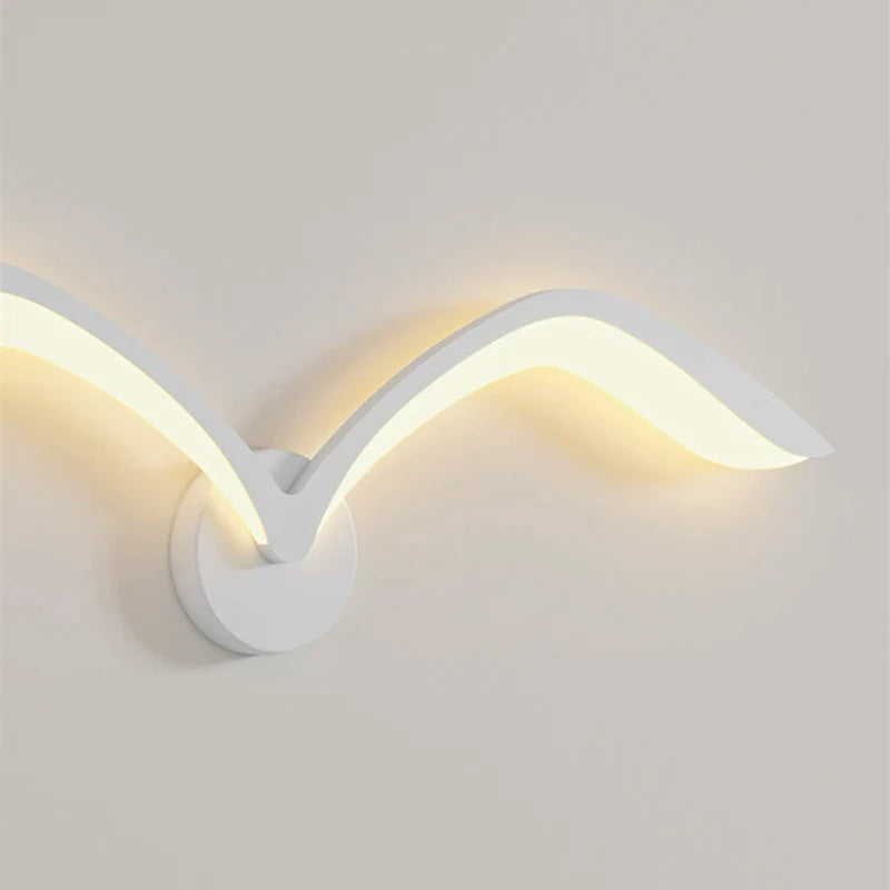 Afralia™ Seagull LED Wall Lamp for Home: Nordic Style Indoor Lighting Sconce Bedside Decor