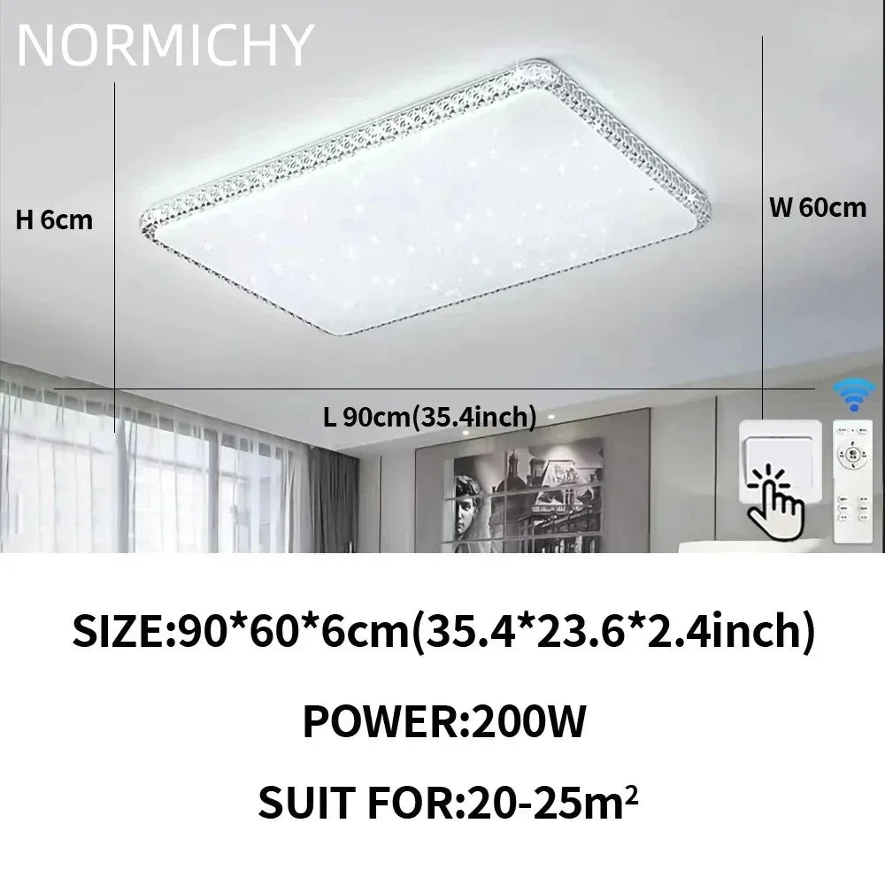Afralia™ Diamond LED Ceiling Lamp White/Warm Light Modern Simple Design for Home Lighting