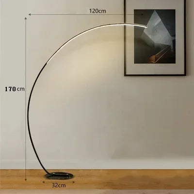 Afralia™ Black LED Dimming Floor Lamp for Bedroom and Living Room
