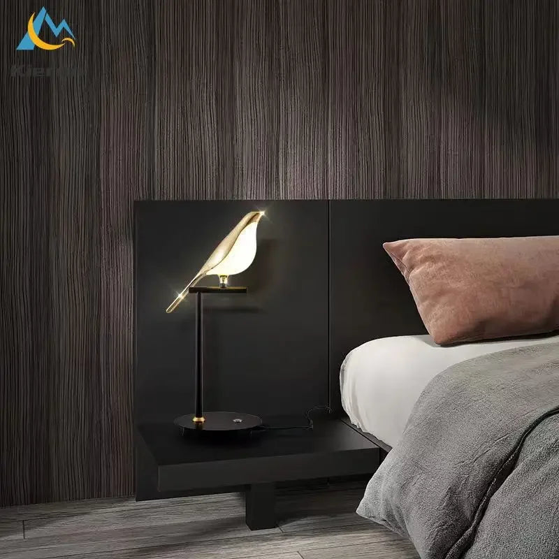 Afralia™ Crow LED Floor Lamp - Nordic Minimalist Magpie Bird Table Light