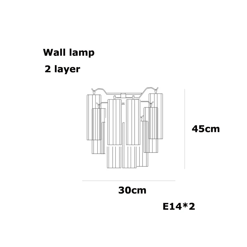 Afralia™ Glass Column Chandelier: Trendy French Design in Blue Pink Green for Dining Room.
