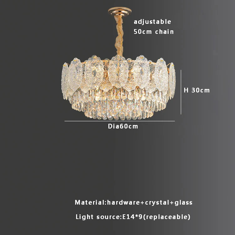 Afralia™ Luxury Crystal Chandelier Lighting for Modern Dining Room Decor