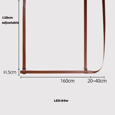 Afralia™ Leather Belt Pendant Light | Modern LED Ceiling Hanging Fixture