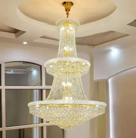 Afralia™ Gold Nordic LED Chandelier for Staircase Loft Living Room & Lobby