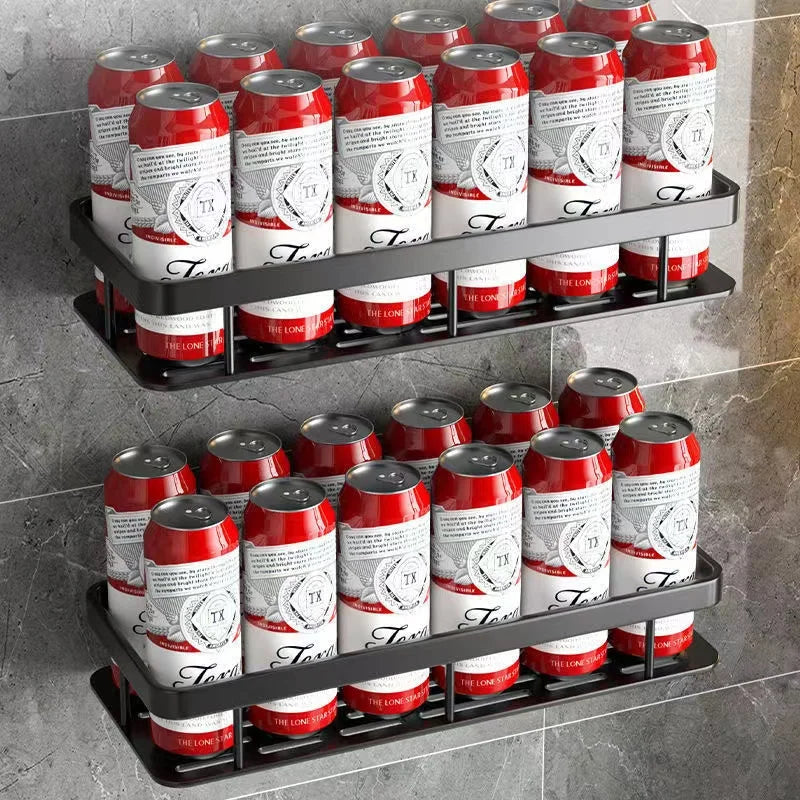 Afralia™ Aluminum Corner Shelf Organizer for Bathroom and Kitchen Storage