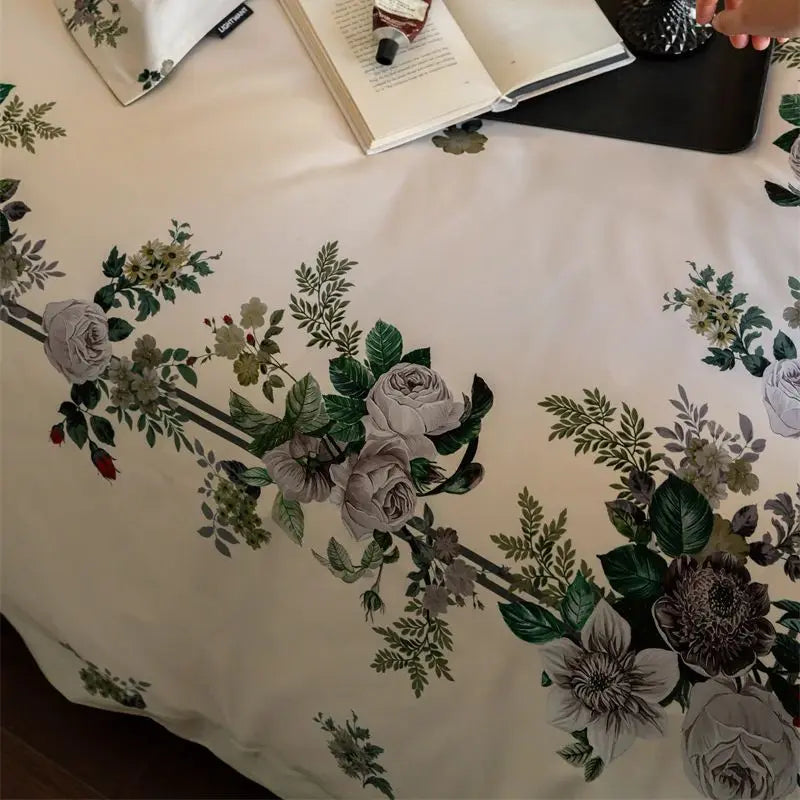 Afralia™ American Pastoral 1000TC Egyptian Cotton Floral Bedding Set