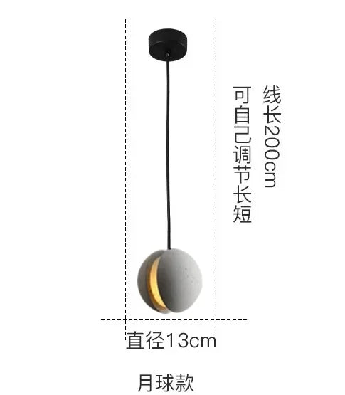 Afralia™ Cement Pendant Light: Industrial Nordic Retro Chandelier for Hotel Restaurant Bar