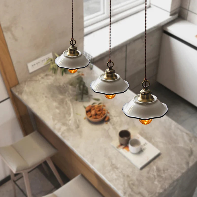 Afralia™ Ceramic LED Pendant Lamp: Modern Simple Indoor Decor Lighting for Home & Restaurant