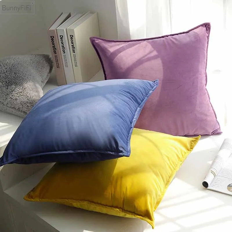 Afralia™ Velvet Cushion Cover for Sofa, Bed, Office - Modern Style and Comfort