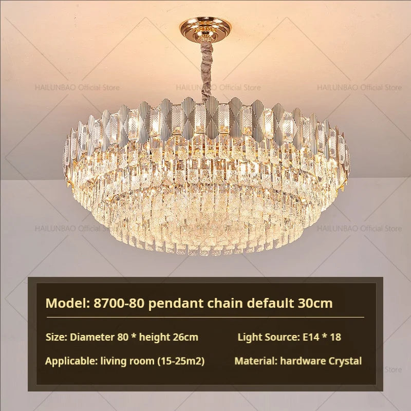 Afralia™ Nordic Crystal Chandelier: Elegant European Luxury for Living & Dining Room