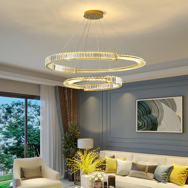Afralia™ Luxury LED Crystal Chandeliers for Living Dining Room Lighting & Bedroom Decor