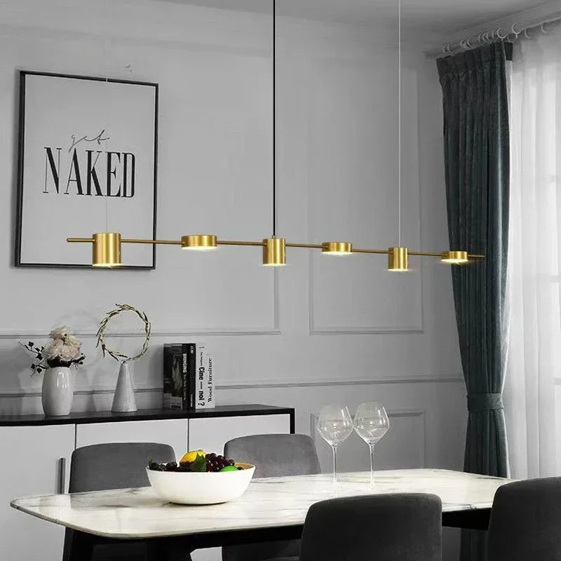 Afralia™ Dimmable LED Ceiling Chandelier for Living Room & Kitchen - Modern Hanging Light Fixture