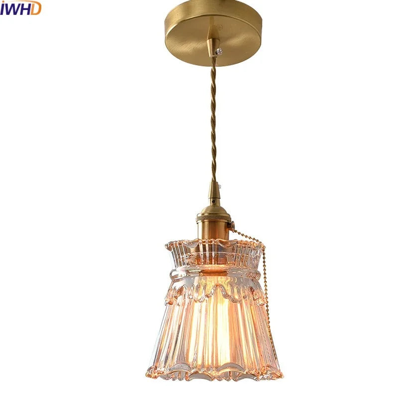 Afralia™ Glass LED Pendant Lamps - Colorful Nordic Hanging Light Fixtures