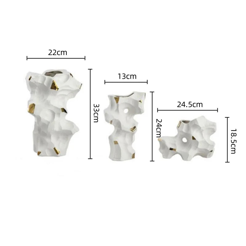 Afralia™ Taihu Stone Vase Abstract Sculpture for Home Decoration