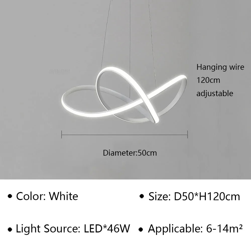 Afralia™ LED Pendant Light Modern Luster for Living Dining Hall Bedroom Hotel Decor